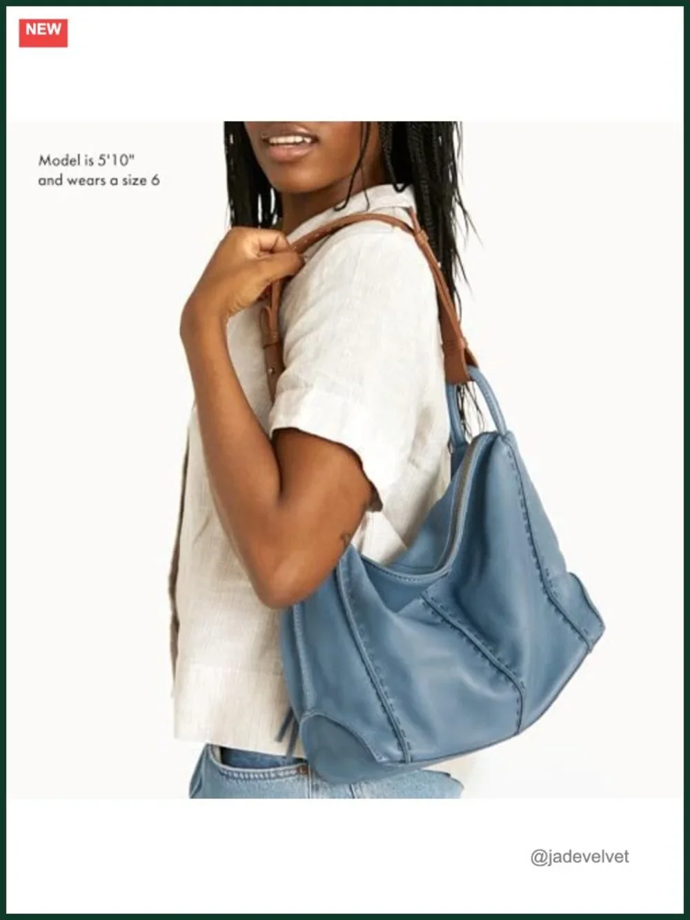 Large Hobo Purse with Zipper Pocket - Premium Cowhide Leather Handbag for